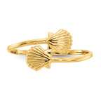 14k Polished Shells Ring