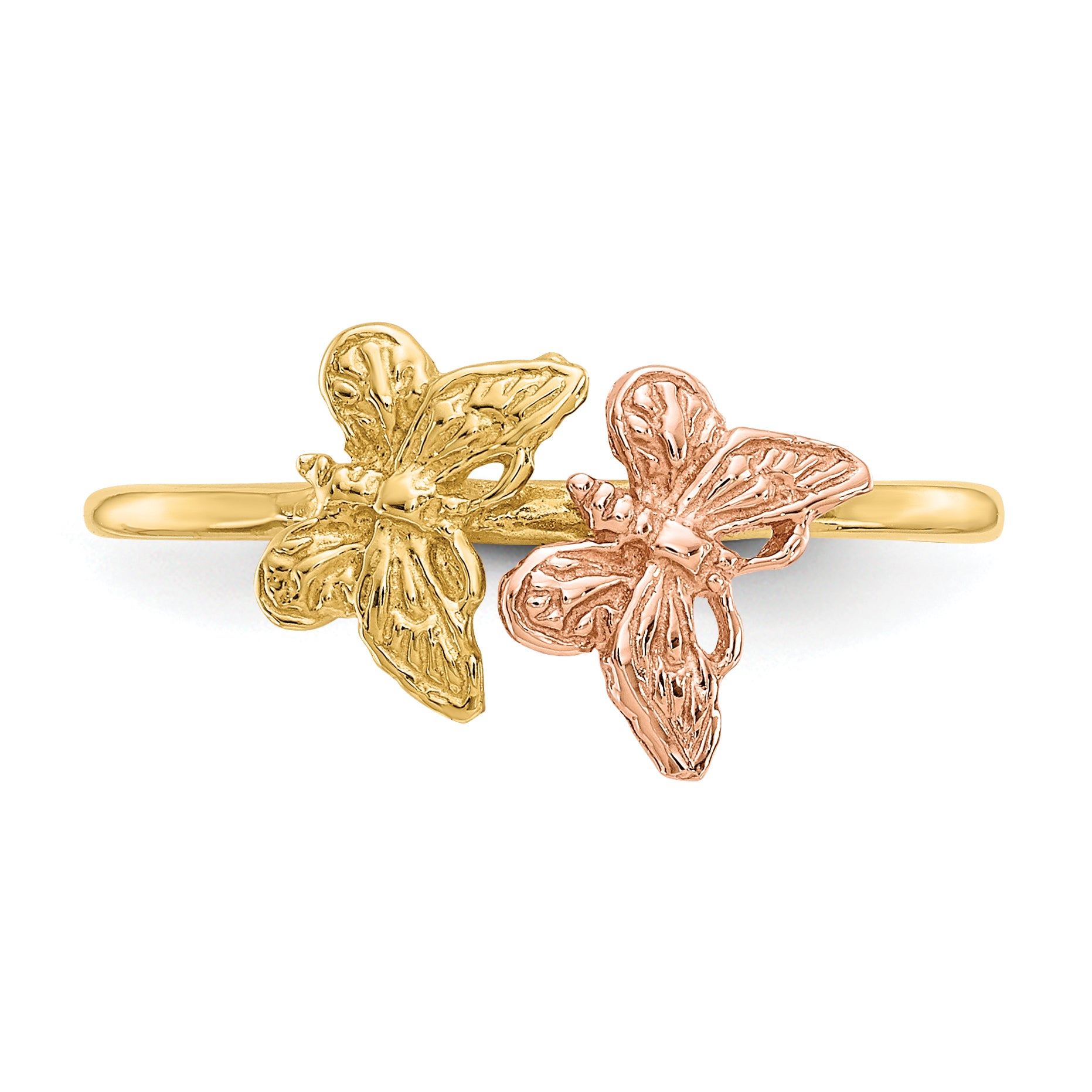 Two Butterflies Ring in 14K Two-Tone Gold