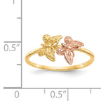 Two Butterflies Ring in 14K Two-Tone Gold