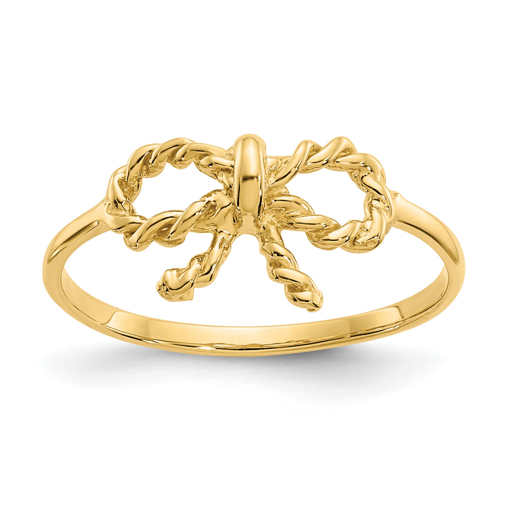 14k Polished Bow Ring