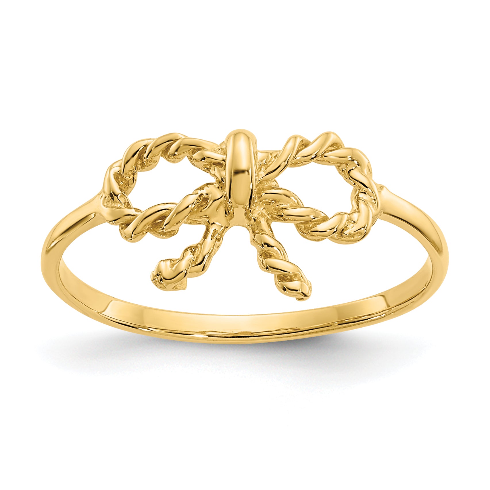 14k Polished Bow Ring