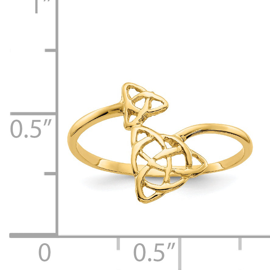 14k Polished Celtic Knot Ring