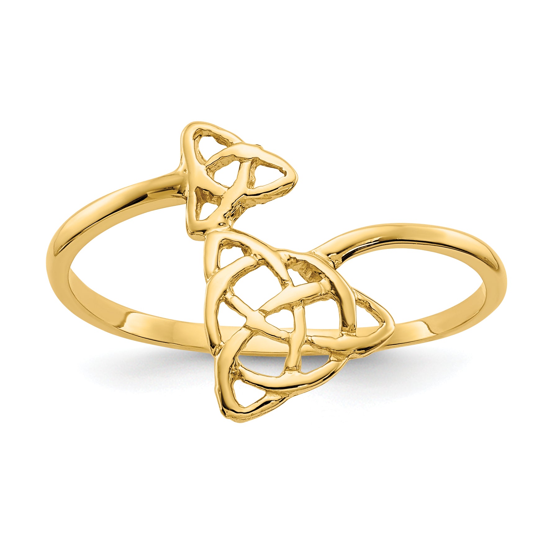14k Polished Celtic Knot Ring Main image