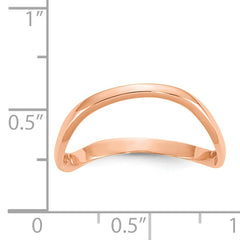 14K Rose Gold Wave Fashion Thumb Ring