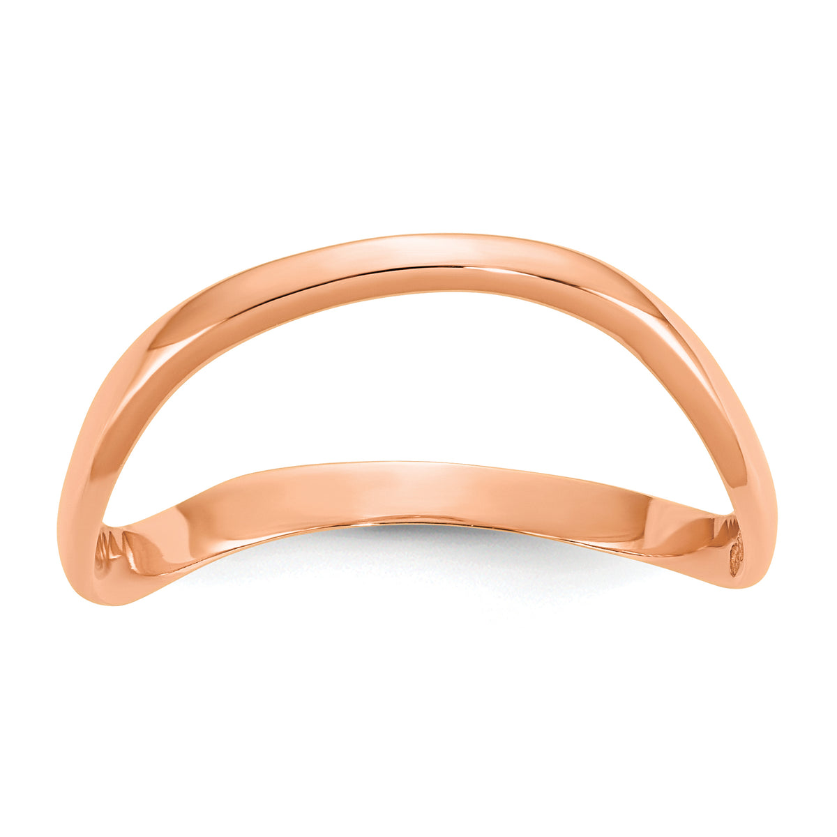 14K Rose Gold Wave Fashion Thumb Ring