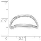 14K White Gold Polished Wave Fashion Thumb Ring