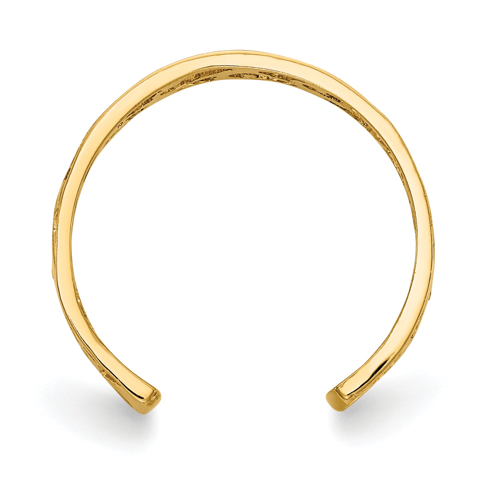 14k Polished and Diamond-cut Toe Ring Secondary image
