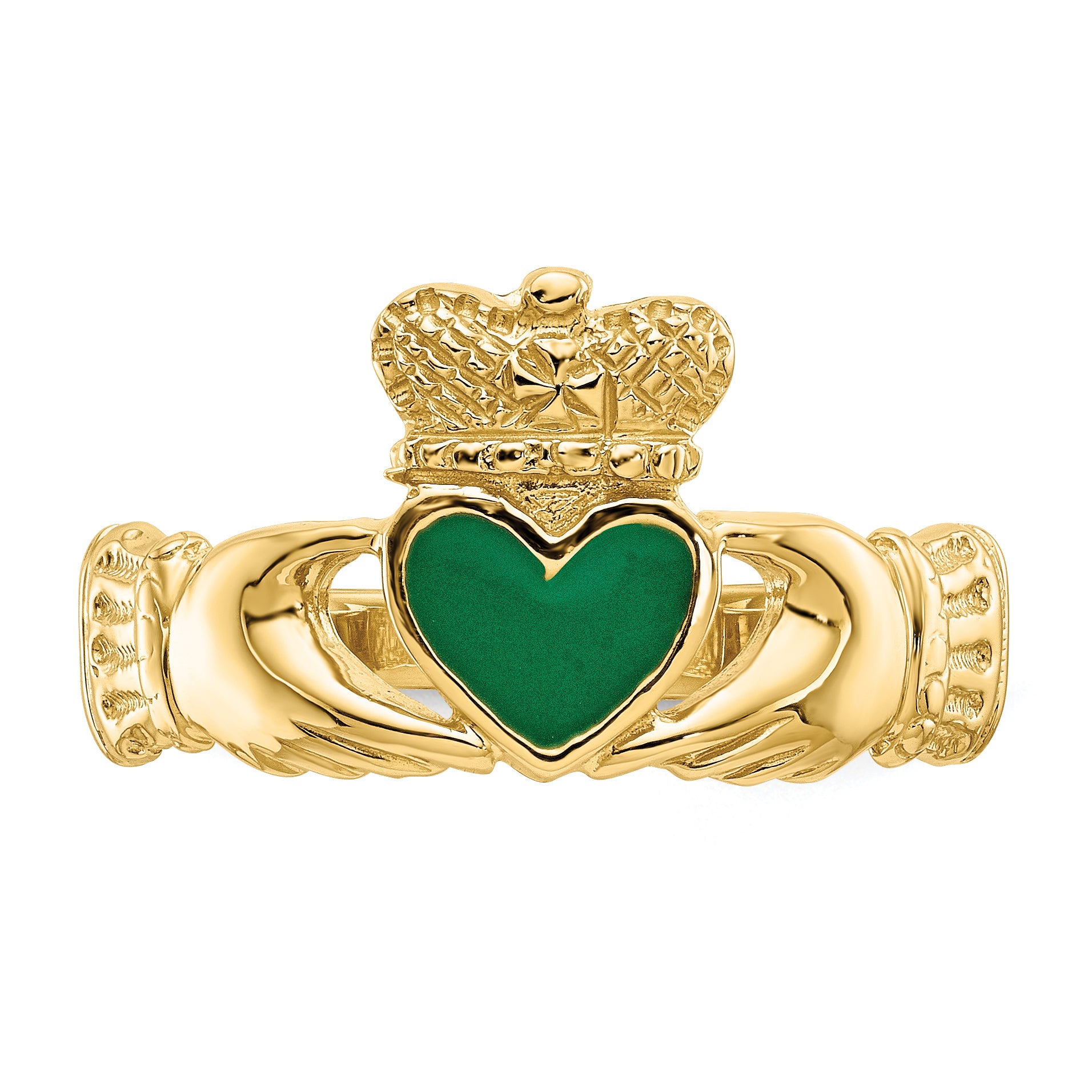 14k Enamel Claddagh Ring