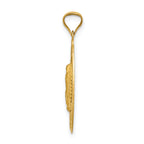 14K Gold & Rhodium Lady of Guadalupe Pendant with Diamond-Cut Details