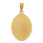 14K Gold & Rhodium Lady of Guadalupe Pendant with Diamond-Cut Detailing, Polished Finish