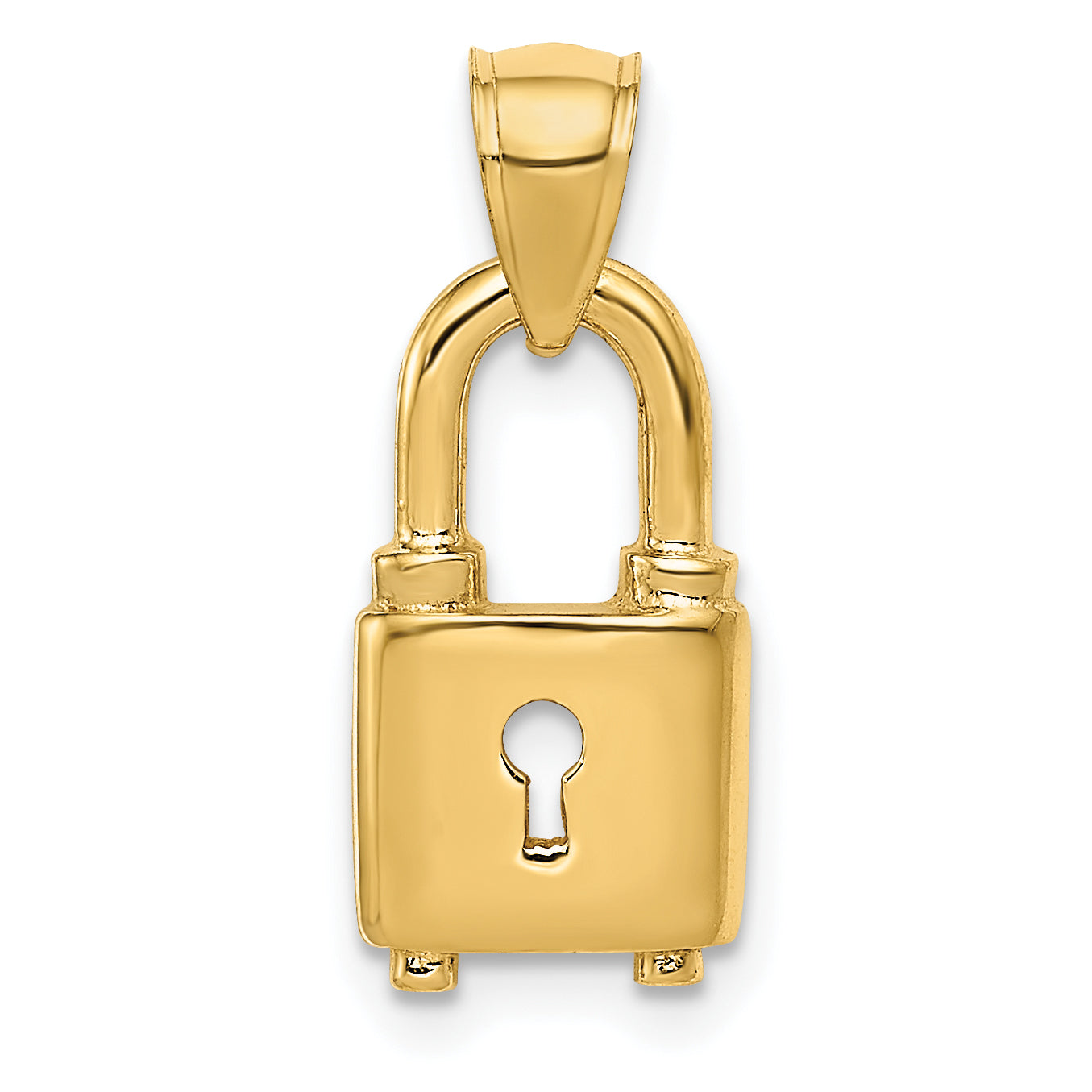 14K Polished Lock Charm Main image