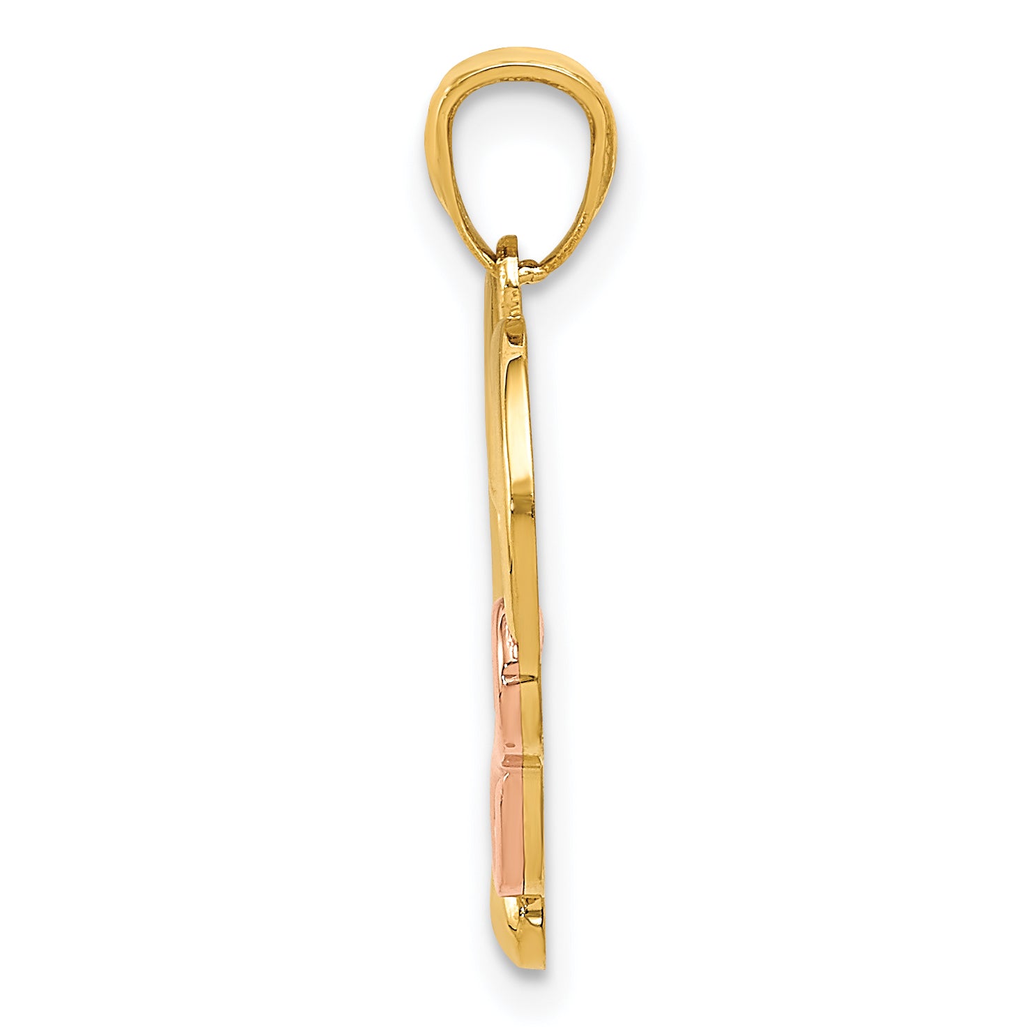 14K Two-Tone Gold Infinity Heart Pendant with Polished Finish Elegant & Timeless Secondary image