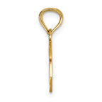 14K Gold Diamond-Cut Best Friend Break Apart Heart Pendant