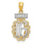14k w/Rhodium SWEET 16 w/Filigree Pendant