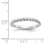 14k White Gold Polished Twisted Band