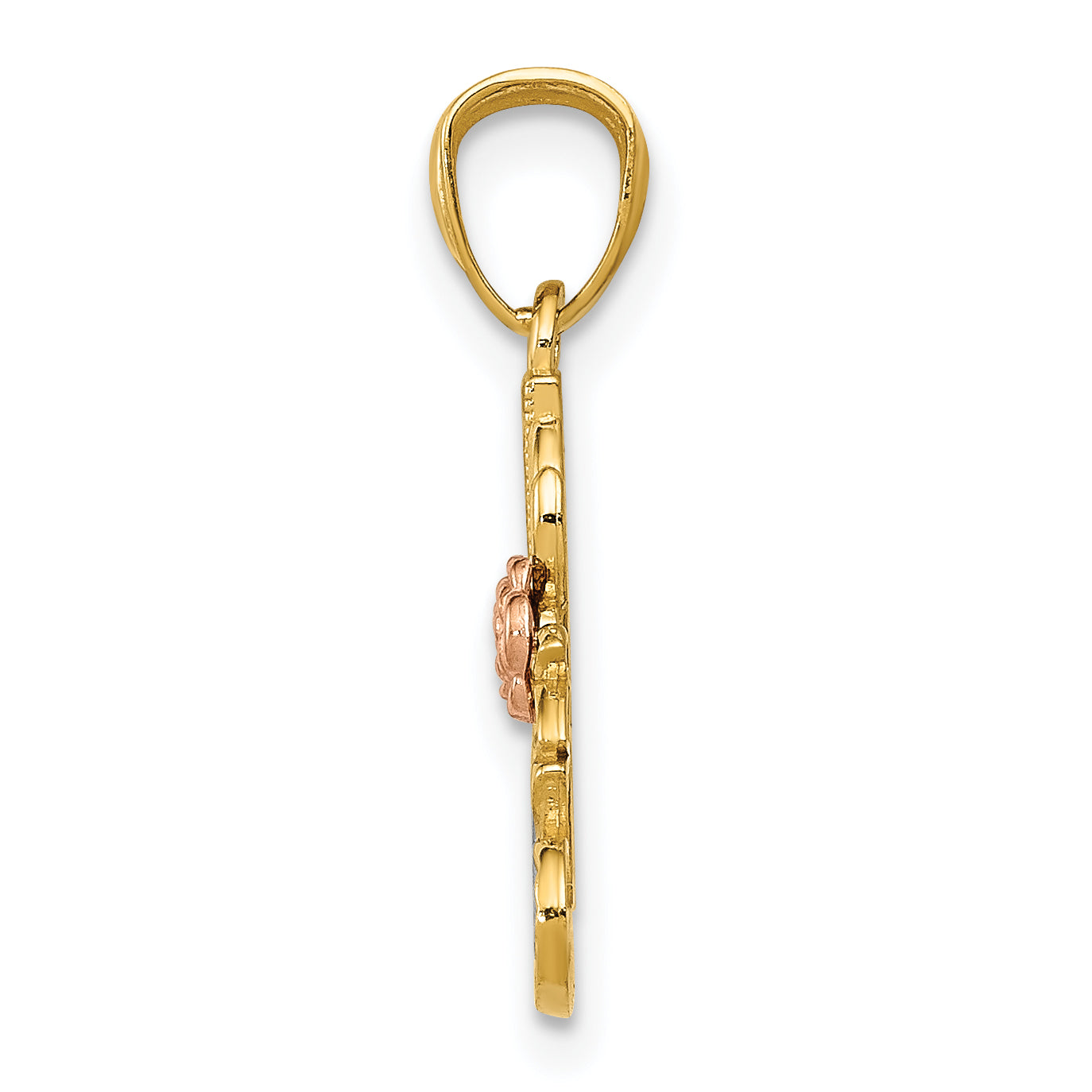 14K Two-Tone Gold NANA Pendant with Rhodium Accents and Polished Finish Secondary image