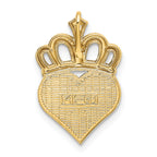 14K Gold Heart Chain Slide with White Rhodium Detailing  Daddy's Little Girl