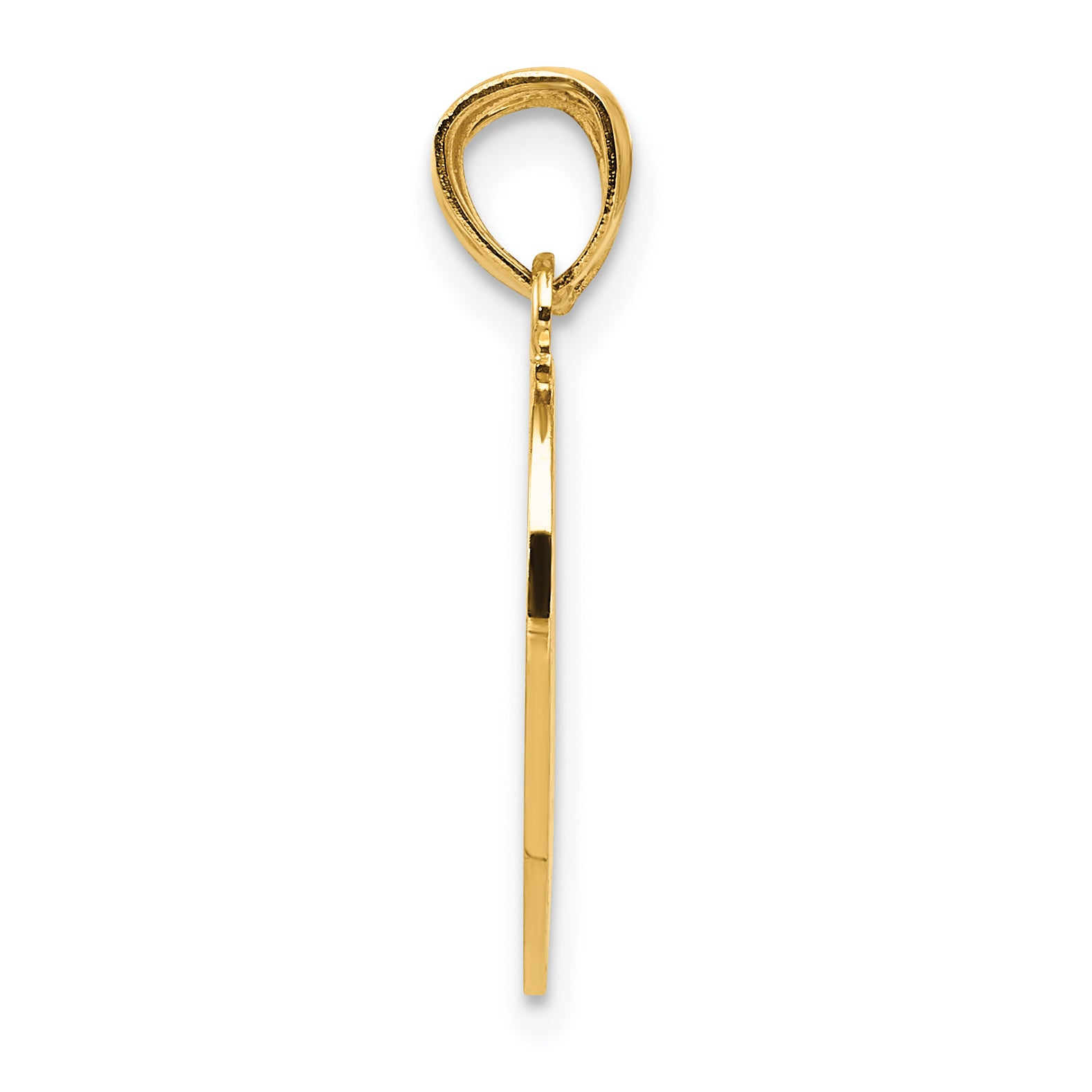 14K Gold Satin and Polished Daughter-Mom Break Apart Heart Pendant