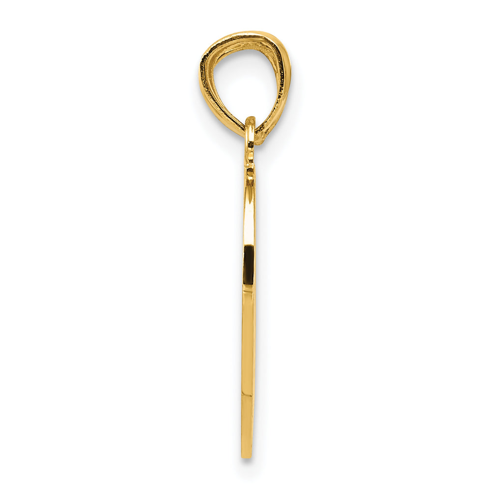14K Gold Satin and Polished Daughter-Mom Break Apart Heart Pendant