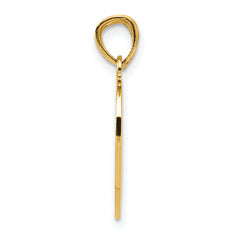 14K Gold Satin and Polished Daughter-Mom Break Apart Heart Pendant