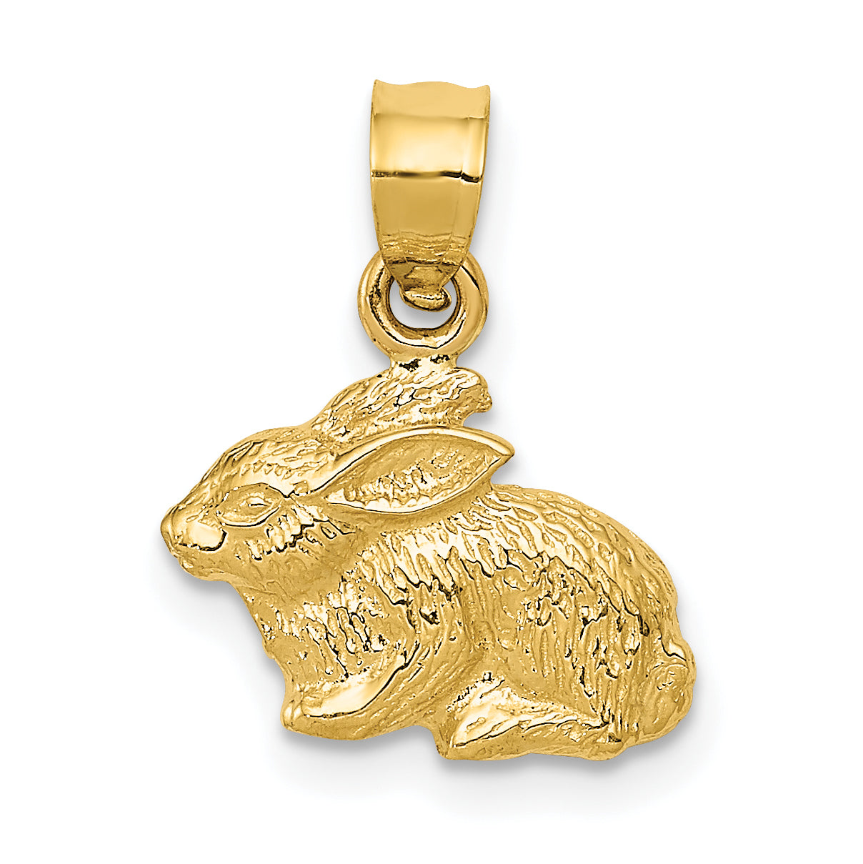 14k Polished Rabbit Pendant Main image