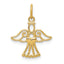 14k Polished Small Angel w/Heart Pendant