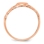 14k Rose Gold Polished Claddagh Ring