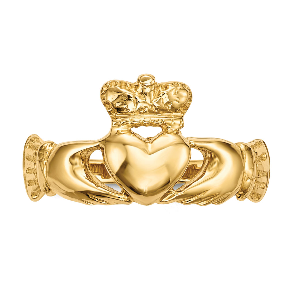14k Polished Claddagh Ring