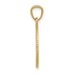 14K Yellow Gold Polished Tree of Life Pendant with Textured Design