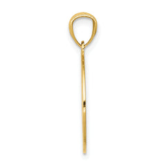 14K Gold Family Tree Pendant with Polished Finish Solid Design