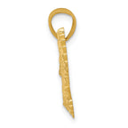 14K Gold Diamond-Cut Eagle Pendant for Men Polished & Solid