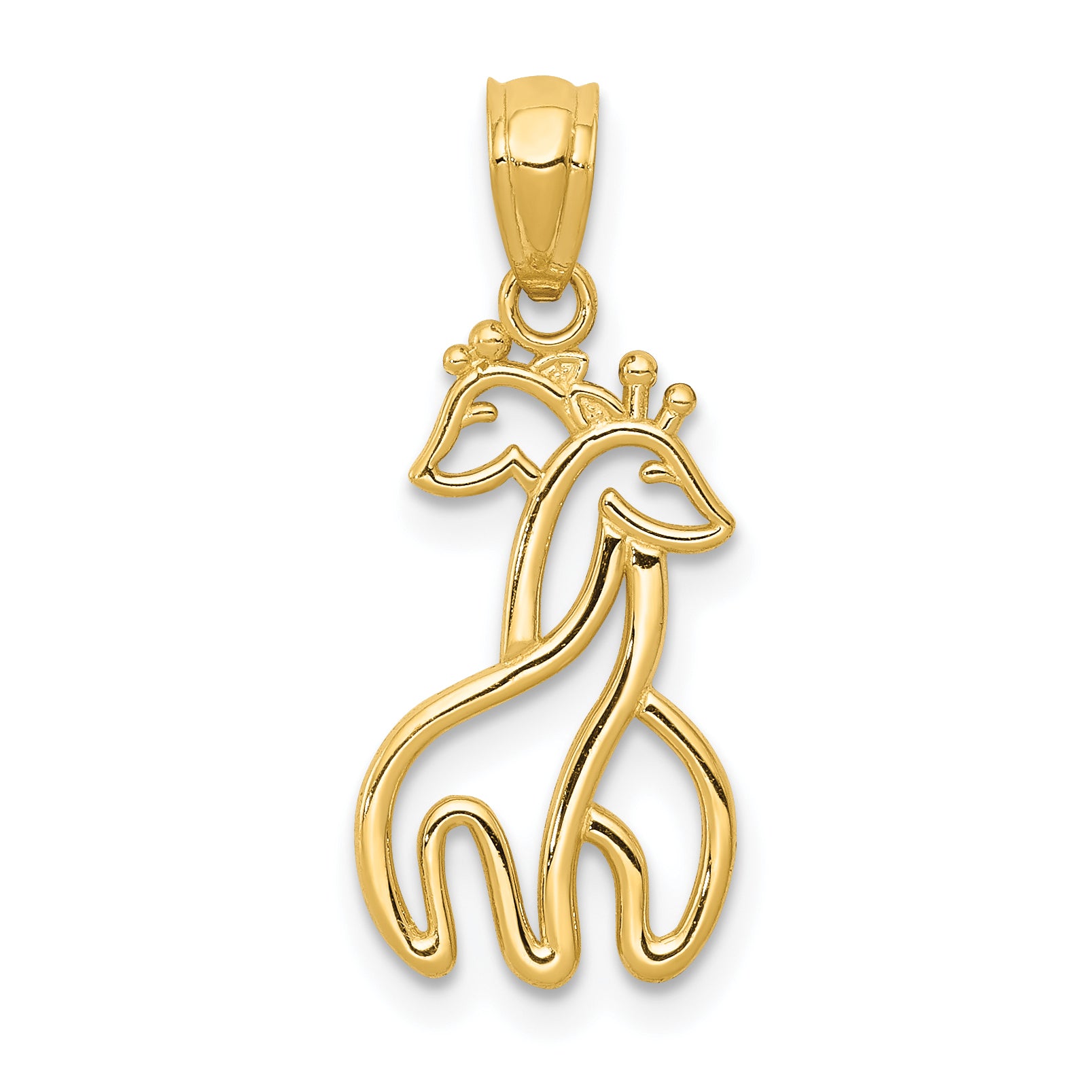 14K Polished Interlocking Giraffes Pendant Main image