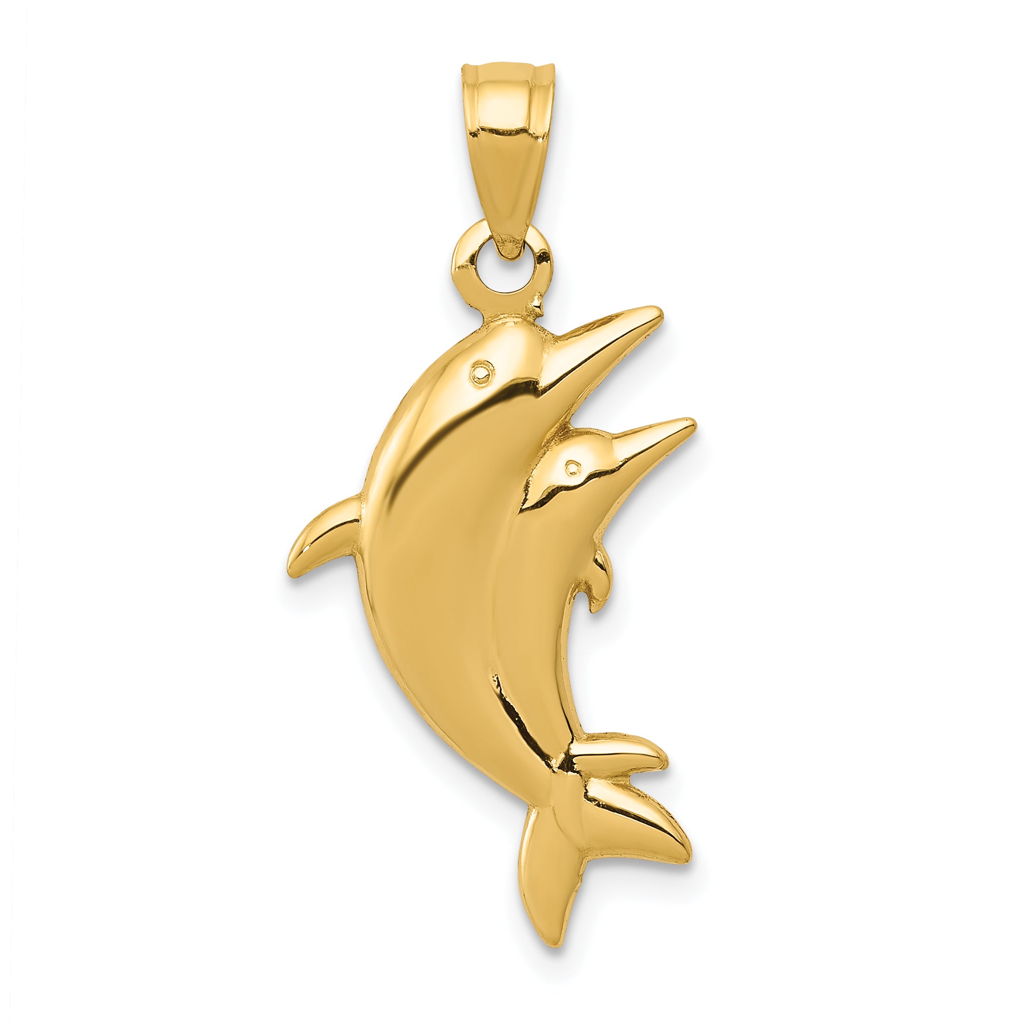 14k Dolphin Pair Pendant Main image