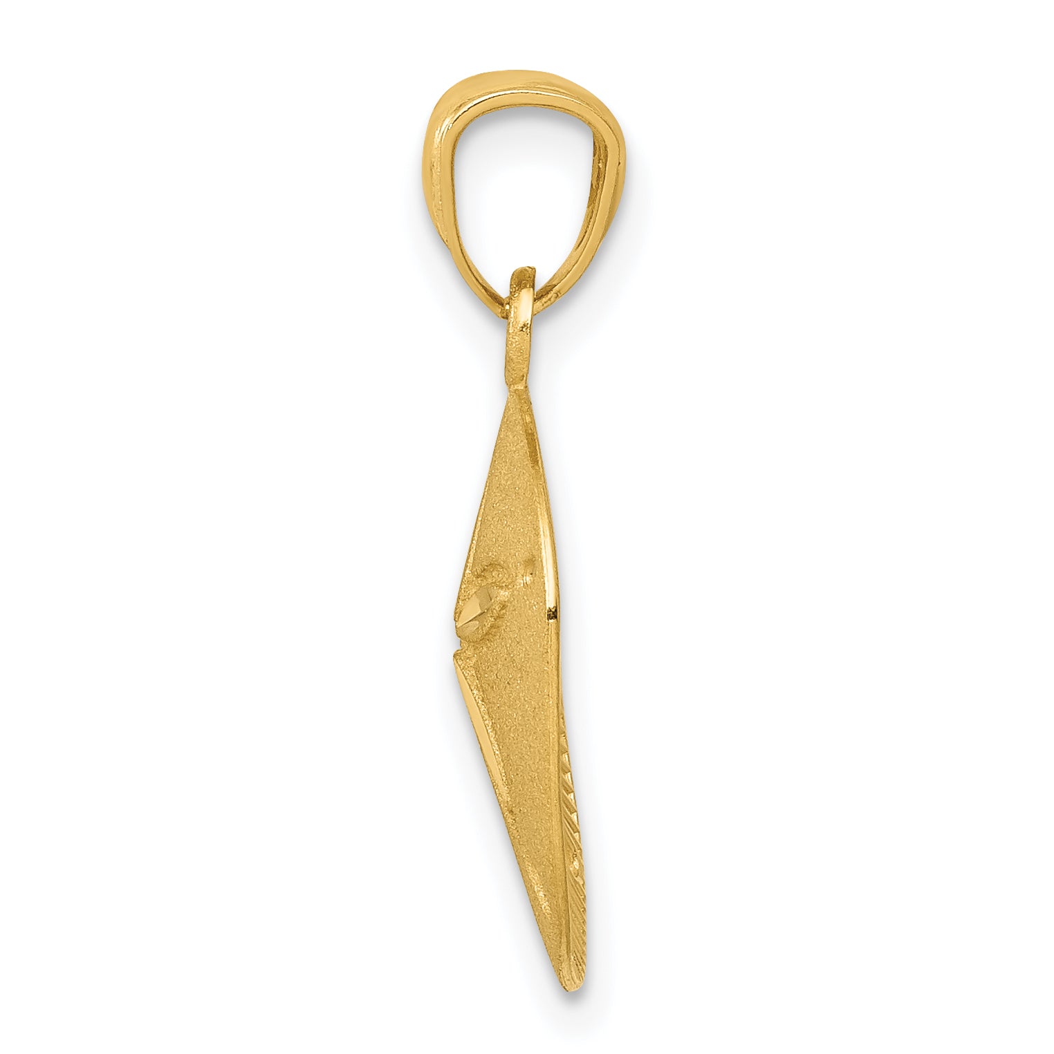 14K Gold Satin Diamond-Cut Sand Dollar Pendant  Elegant & Solid Design Secondary image
