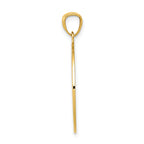 14K Gold Reversible Compass Pendant for Men with Satin-Polished Finish