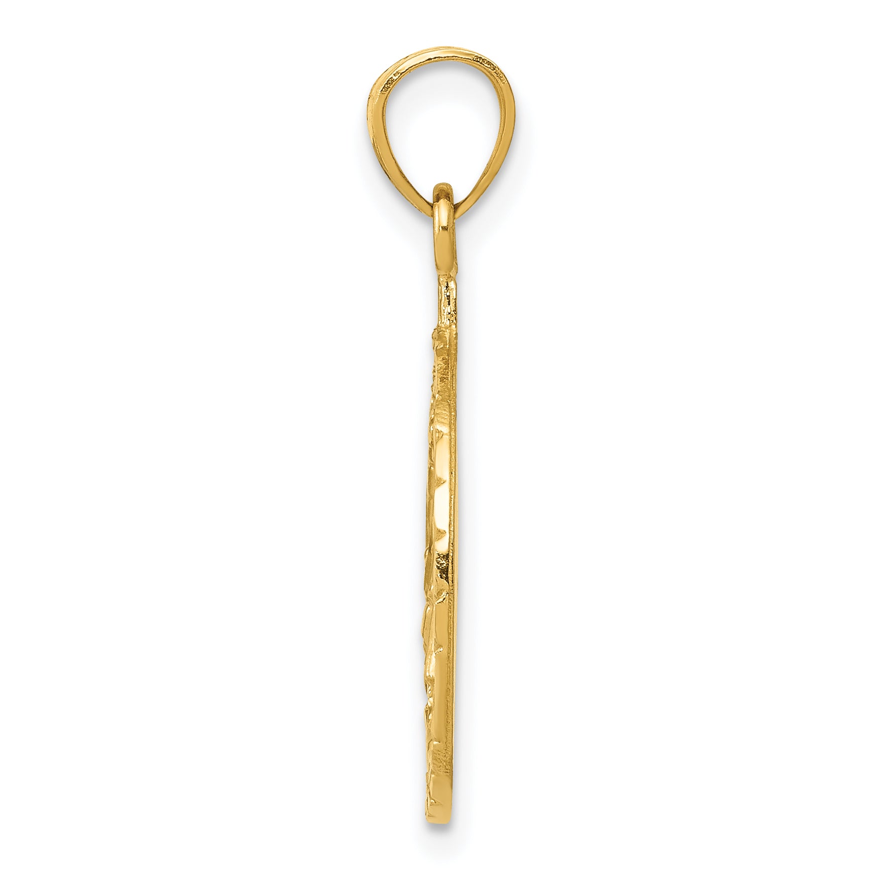 14K Gold Masonic Pendant for Men with Polished Diamond-Cut Design Secondary image