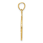 14K Gold Masonic Pendant for Men with Polished Diamond-Cut Design