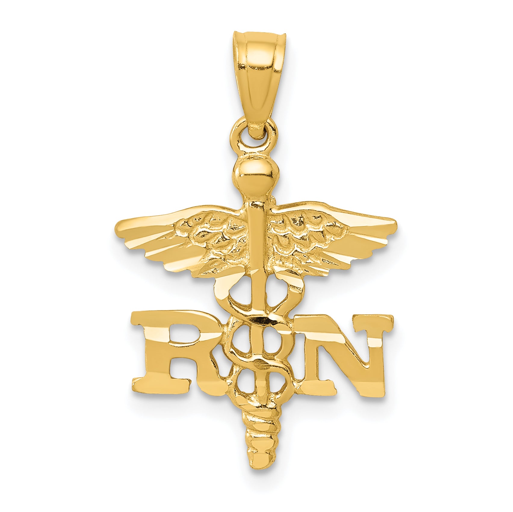 14k Diamond-cut RN Pendant Main image