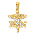 14k Diamond-cut RN Pendant