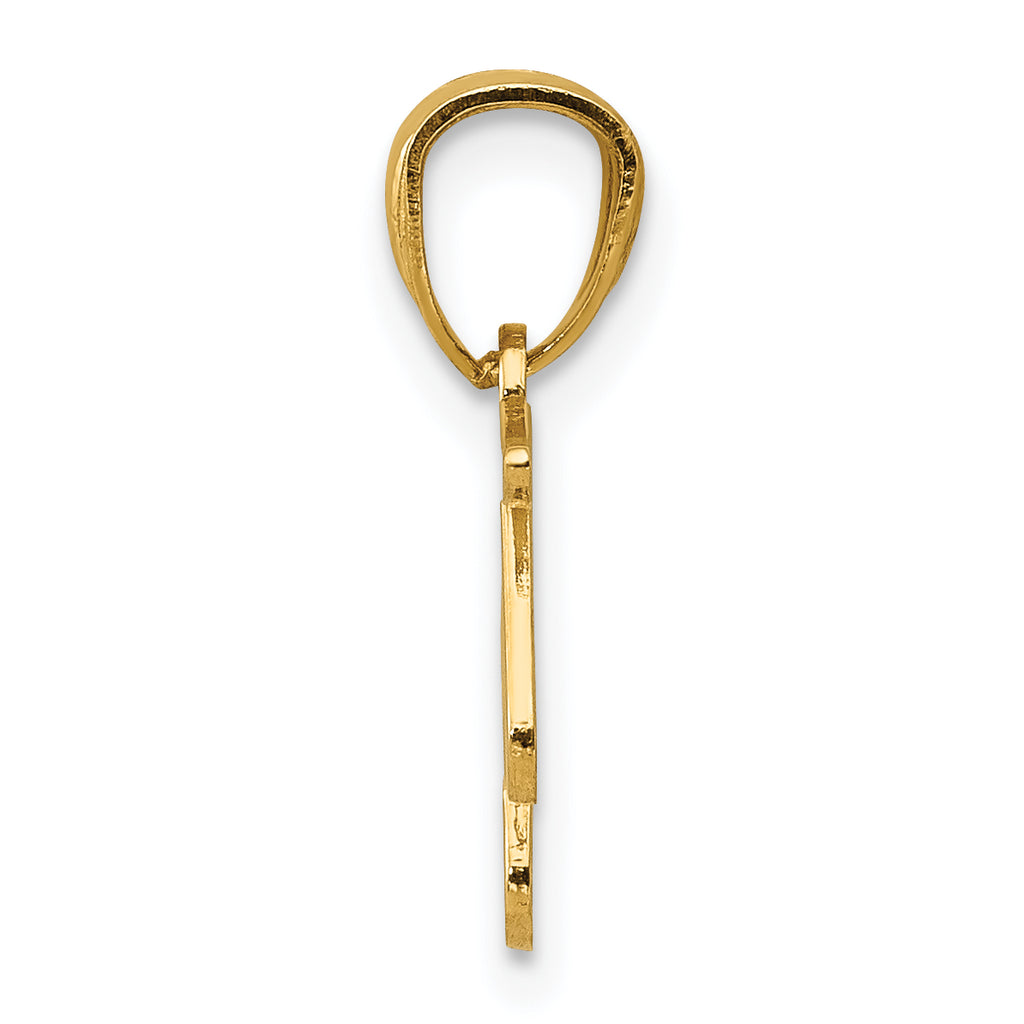 14K Gold Polished Music Notes Pendant  Elegant Themed Design by Sophia Jewelers