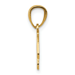 14K Gold Polished Music Notes Pendant  Elegant Themed Design by Sophia Jewelers