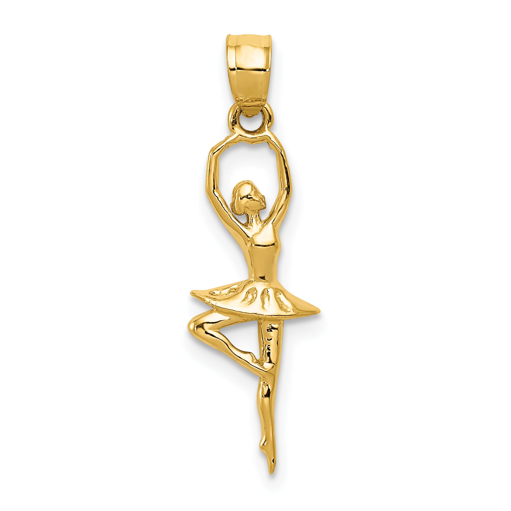 14k Polished Small Ballerina Pendant Main image