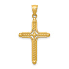 14k Polished Braided Cross Pendant