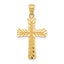 14k Diamond-cut Latin Cross Pendant