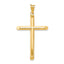 14k Polished Tube Cross Pendant