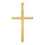 14k Polished Tube Cross Pendant
