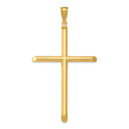 14k Polished Tube Cross Pendant