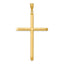 14k Polished Tube Cross Pendant