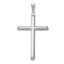 14k White Gold Polished Tube Cross Pendant