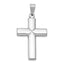 14k White Gold Stamping Cross Pendant